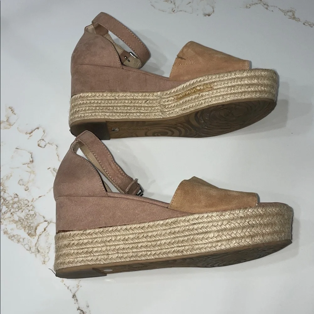 Steve Madden Apollo Tan Suede Espadrille Wedges | 10